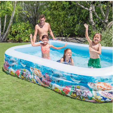 INTEX水池-58485小黄鱼家庭游泳池 充气水池