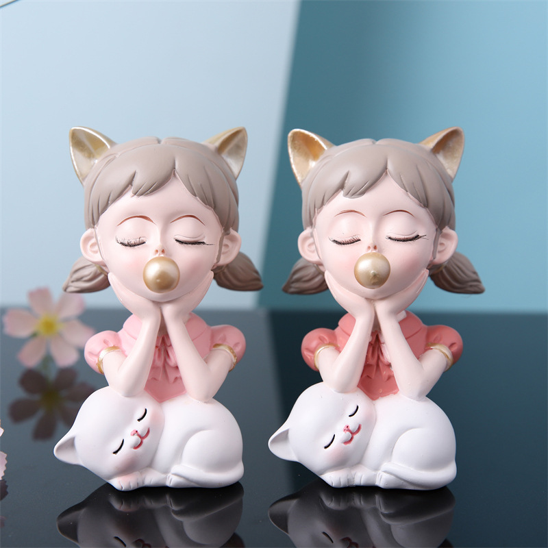家居少女摆件躲猫猫女孩手办女生房间书柜装饰摆台学生情侣礼品