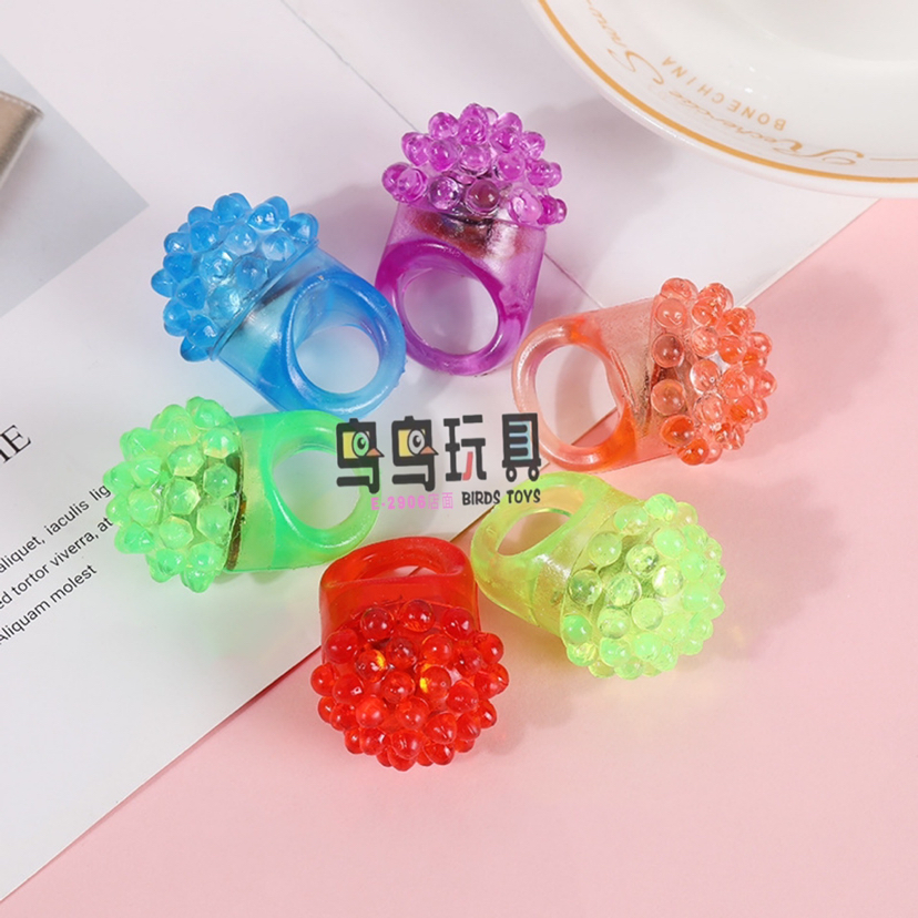 发光戒指 闪光软胶戒指 发光手指灯 发光儿童玩具地摊批发小礼品