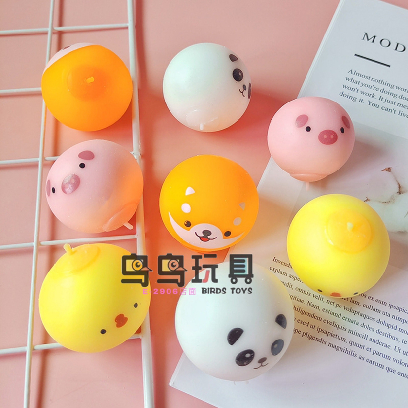 跨境新奇特儿童礼品捏捏乐玩具批发发泄小鸡玩具小猪柴犬包子减压