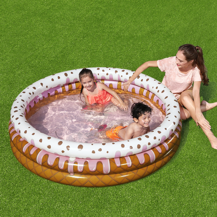 原装正品Bestway冰淇淋戏水池充气游泳池婴幼儿沙池海洋球池51144