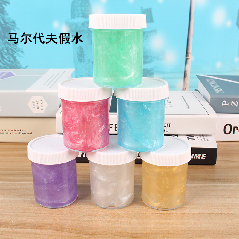 网红假水泥小广口瓶透明假水人鱼姬梦幻少女假水胶沙皮胶彩泥厂家