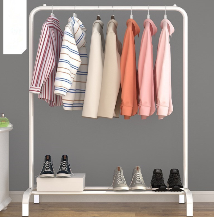 可拆卸结实客厅双层水管晾衣架外贸专供