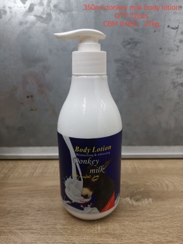 manufacturers export english donkey milk body lotion 350ml moisturizing cream hydrating donkey milk loss