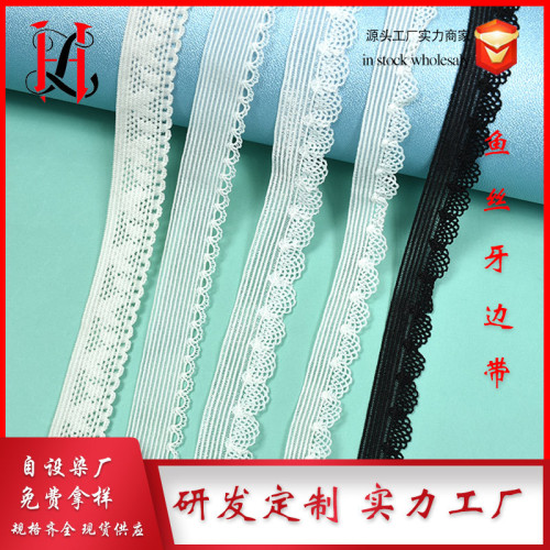 lace boat socks lace underwear tooth edge elastic band mesh elastic fish silk lace ribbon accessories factory spot