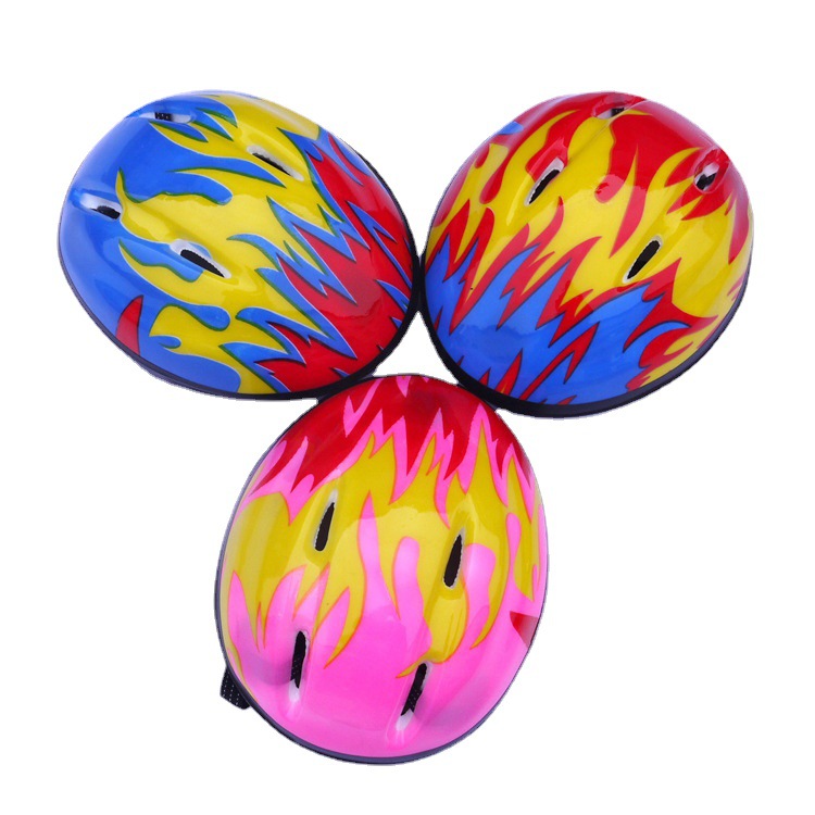 儿童溜冰帽 自行车骑行k't轮滑护具头盔 卡通大6孔泡沫头盔