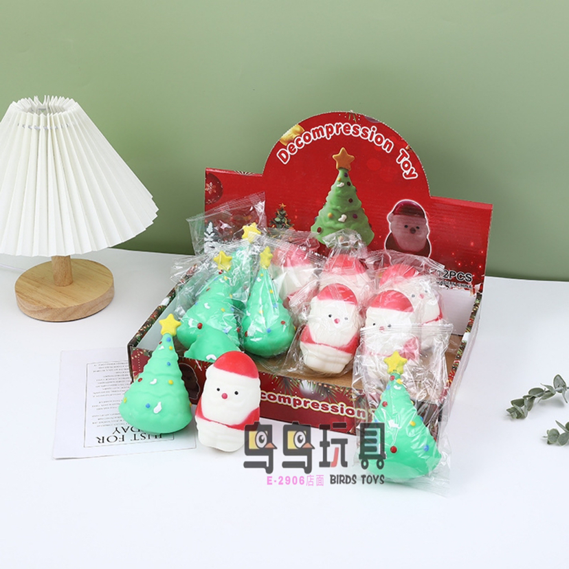 圣诞玩具网红热款解压小雪人圣诞老人减压奇特挤压捏捏乐橡胶玩具