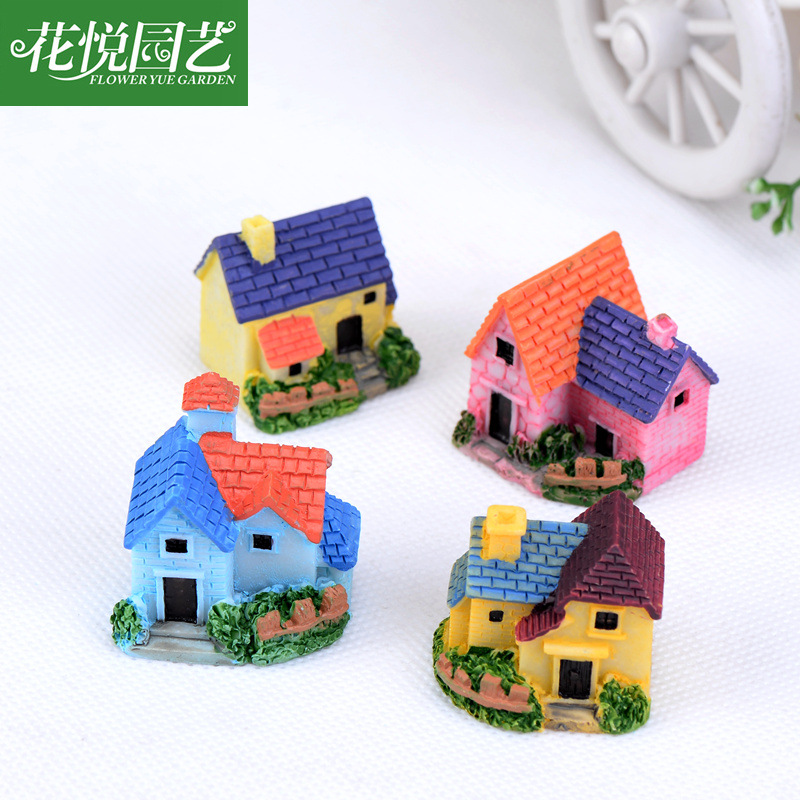 欧式乡村别墅 小房子房屋 微景观 树脂摆件 创意工艺品 小摆件