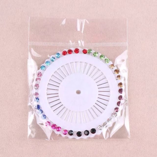 厂热销水钻合金女别针 电镀镶钻丝巾扣批发