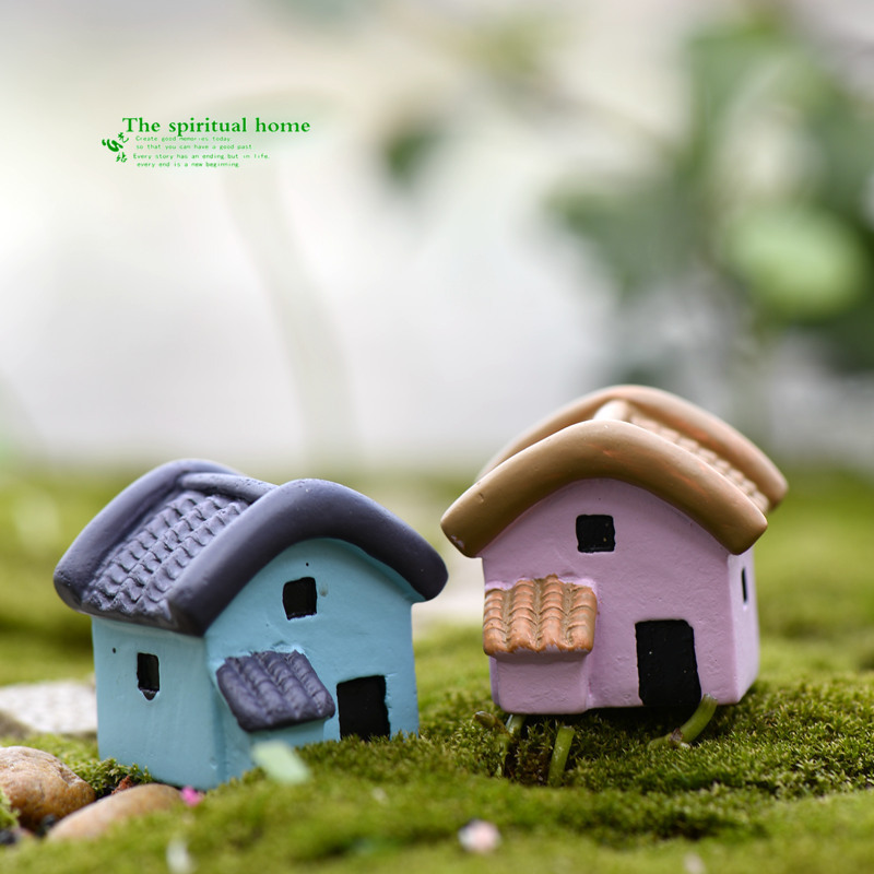 苔藓微景观 素材配件  盆栽装饰  两色小房子A款  DIY材料
