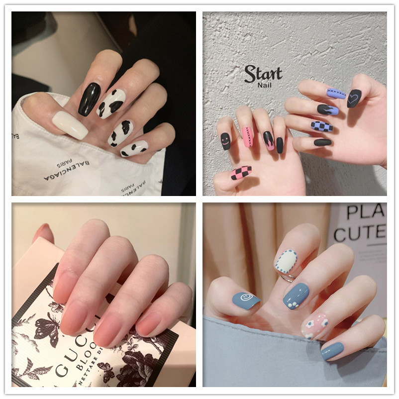 假指甲贴片成品指甲贴片美甲贴甲片穿戴甲可拆卸美甲甲片贴24片