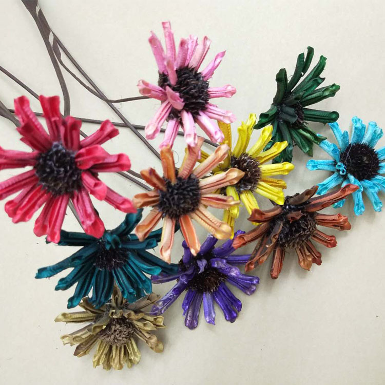 芝麻花花头 组合太阳花香薰干花仿真花拍摄道具新娘头饰婚庆布置