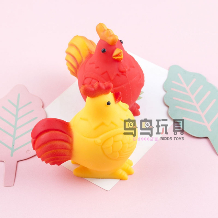 厂家直销卡通动物新款豆腐面粉鸡挤压捏捏发泄公鸡儿童玩具批发