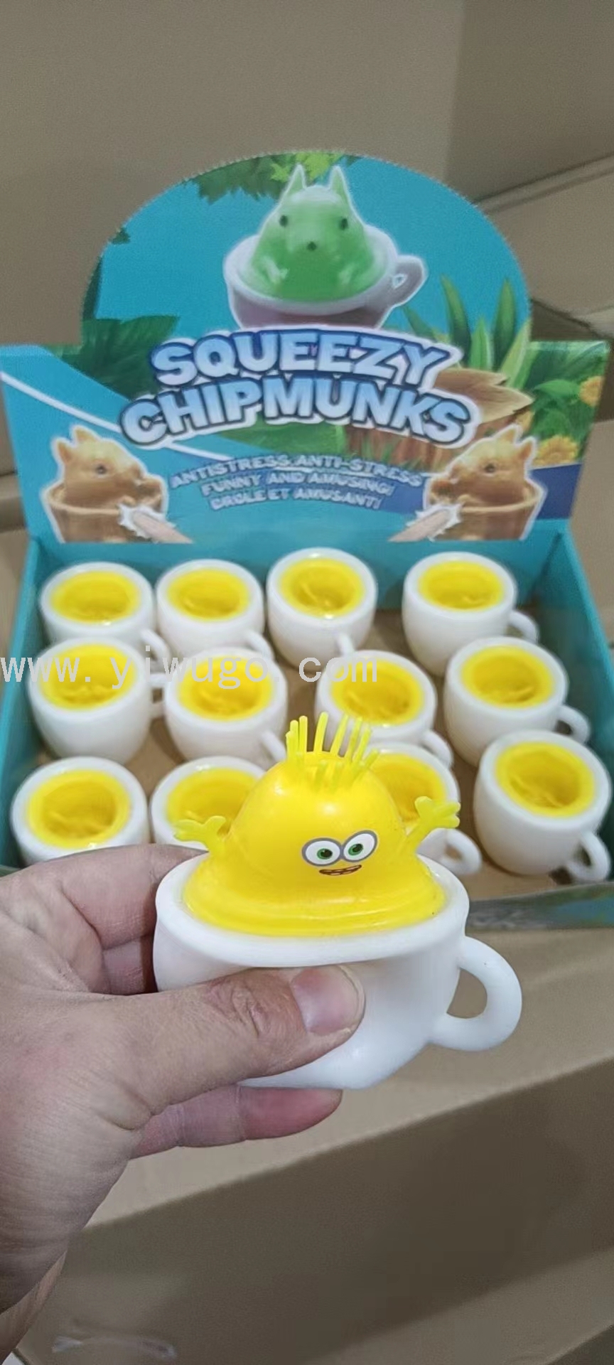 跨境爆款 儿童捏捏乐 可爱茶杯小人 成人 儿童解压玩具