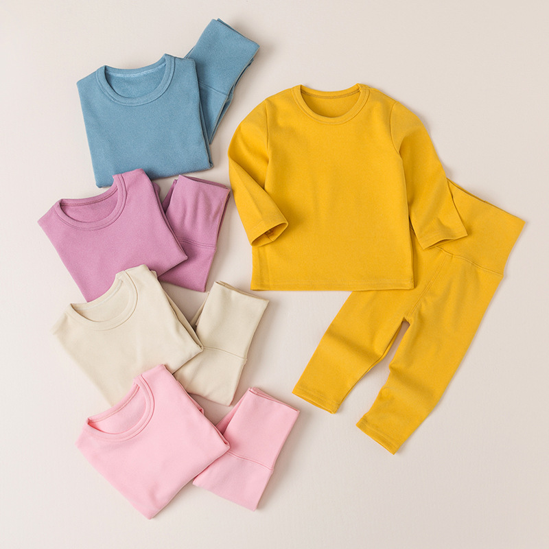 宝宝秋衣秋裤套装纯棉打底全棉婴儿内衣高腰护肚儿童睡衣1岁3春秋