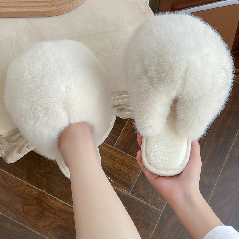 2021年新款毛毛拖鞋女冬季可爱蓬松毛绒家居家保暖网红室内棉拖鞋