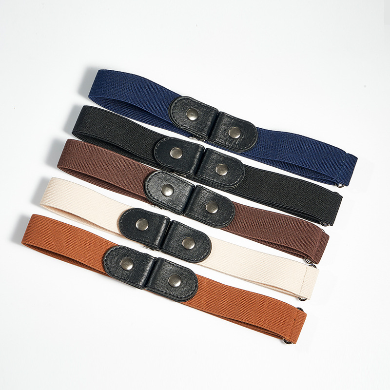 2021亚马逊热卖弹力懒人腰带简约单色皮带女修身松紧皮带厂家直销