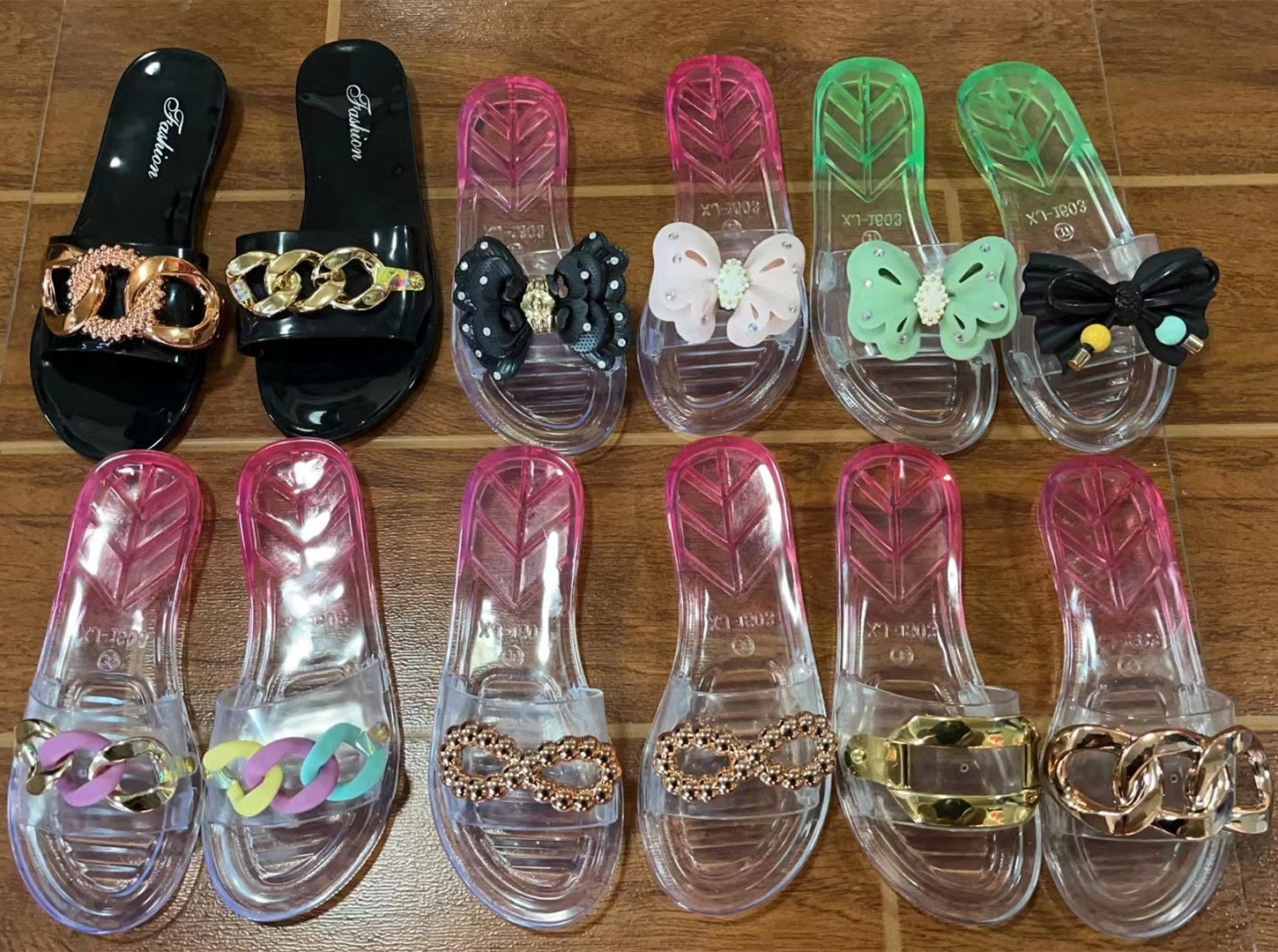 拖鞋女夏水晶透明ins网红室内浴室防滑软底外穿韩版时尚凉拖鞋女