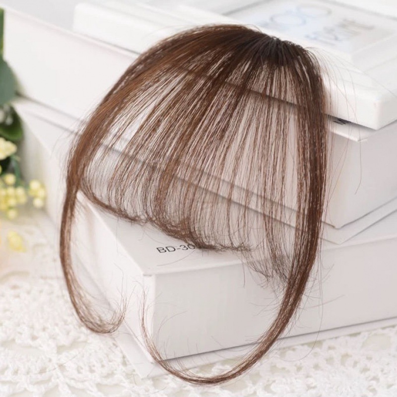 垫发片空气刘海假发女真发假刘海轻薄隐形逼真齐海刘海假发片