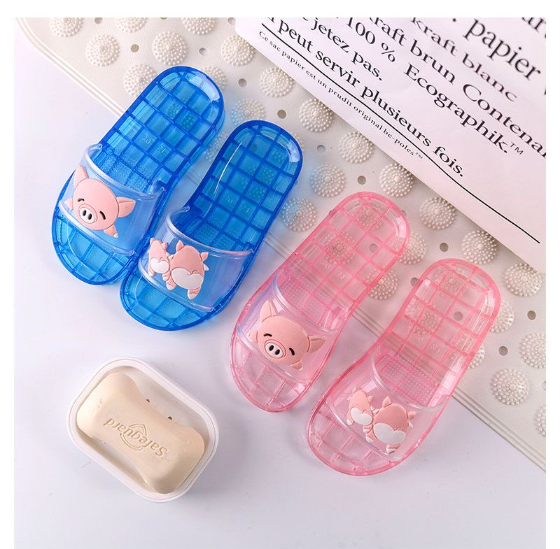 跨境拖鞋女夏水晶韩版学生潮流百搭外穿防滑软底一字亲子拖鞋外贸