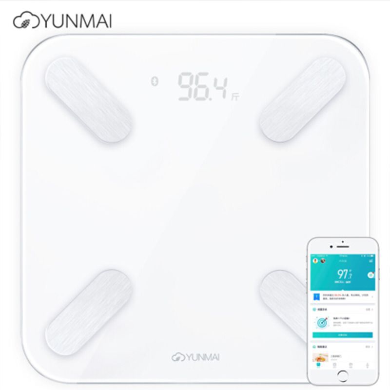 云麦好轻mini2S白色充电款智能体脂秤人体健康家用体重秤（免邮）