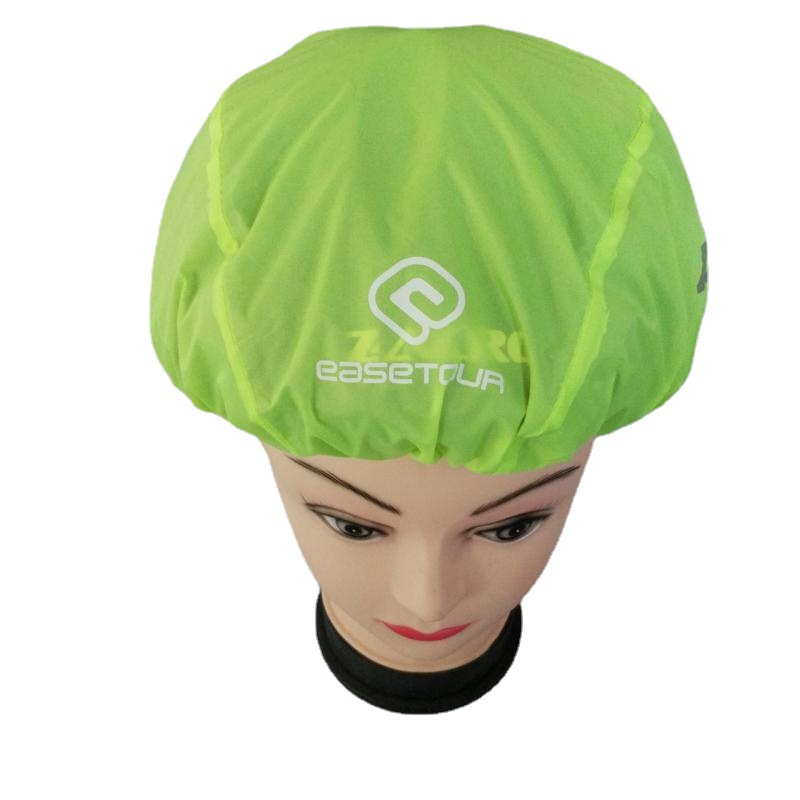 厂家直供自行车荧光绿头盔防雨罩反光头盔罩防水透气头盔套