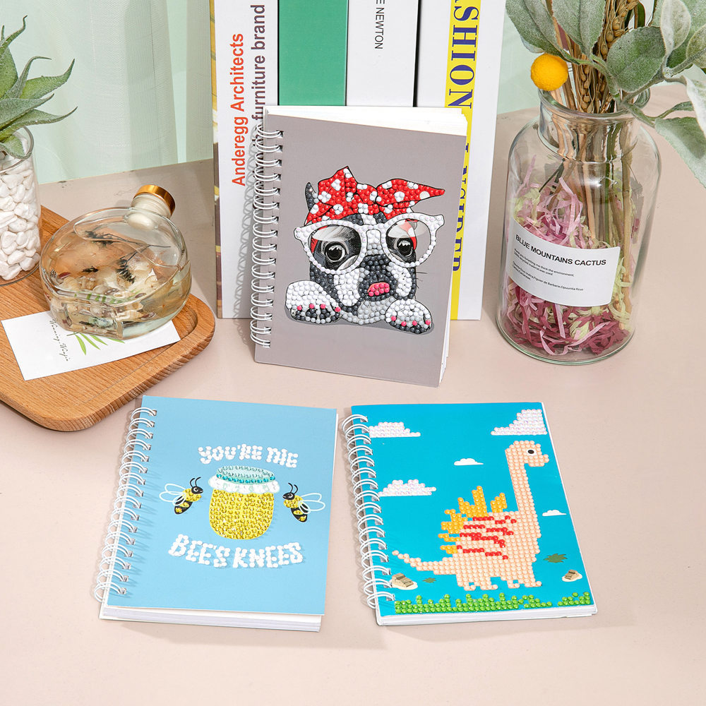 5D新款儿童钻石画笔记本异形钻卡通创意DIY手工礼物亚马逊爆款