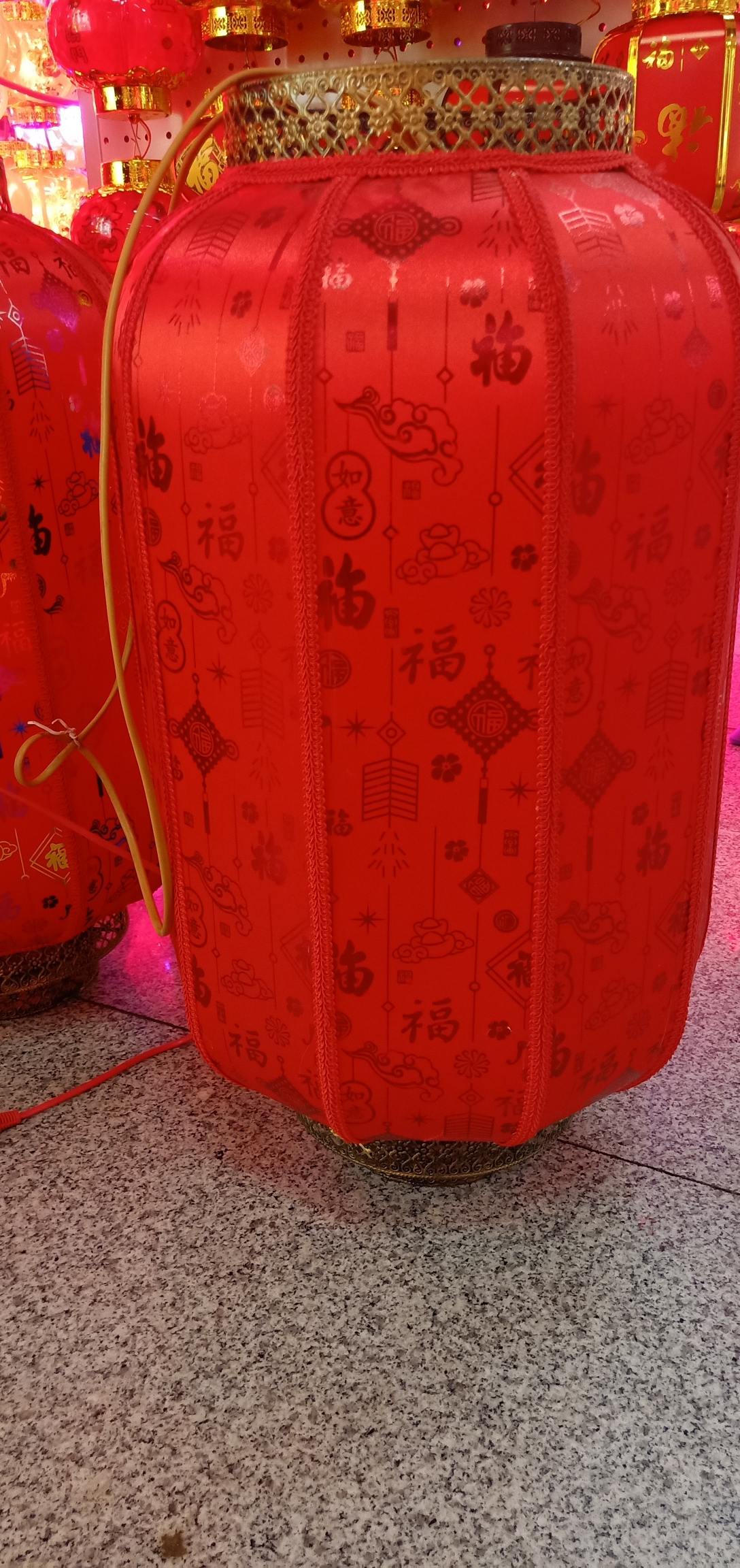 羊皮冬瓜灯红中国结