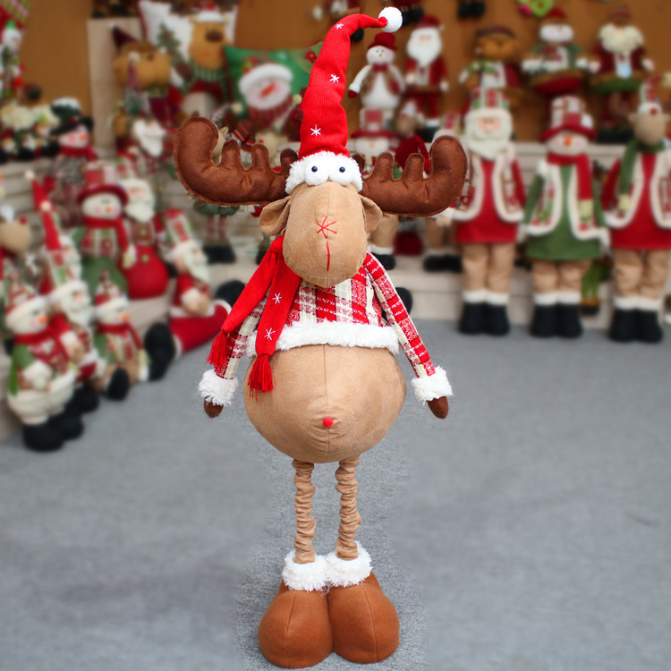 圣诞麋鹿圣诞布艺 圣诞礼物公仔 圣诞摆件 圣诞公仔麋鹿