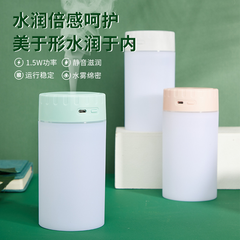 家用USB灯塔加湿器 创意炫彩杯logo车载七彩氛围灯礼品加湿喷雾器