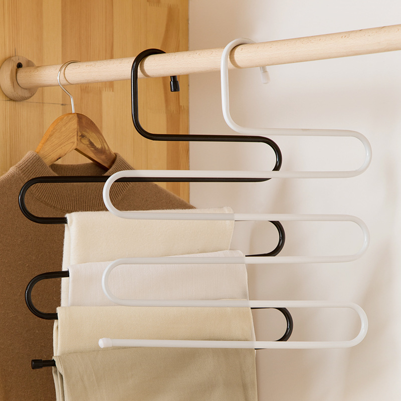 家用晾衣架魔术防滑S型不锈钢衣裤架创意多功能衣柜收纳架衣挂架