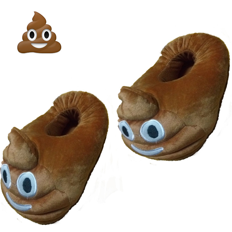 新款便便全包鞋QQ表情棉拖鞋笑脸便便超柔emoji全包拖鞋批发