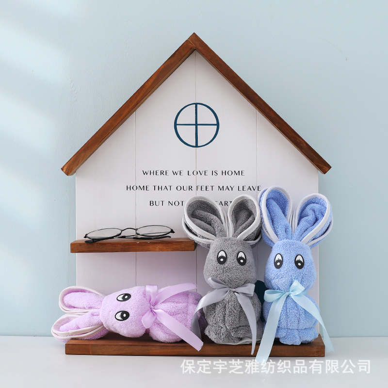 小兔子毛巾伴手礼结婚周岁百日回礼小礼品幼儿园礼物开业活动赠品