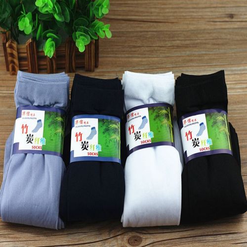 summer men‘s thin straight stockings breathable sweat-absorbent bamboo charcoal fiber men‘s socks factory supply wholesale