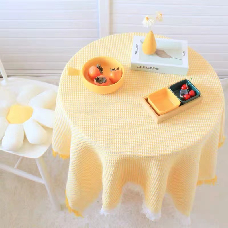 桌布ins风白色加厚百搭宿舍化妆台防尘拍照背景布野餐甜品台桌垫