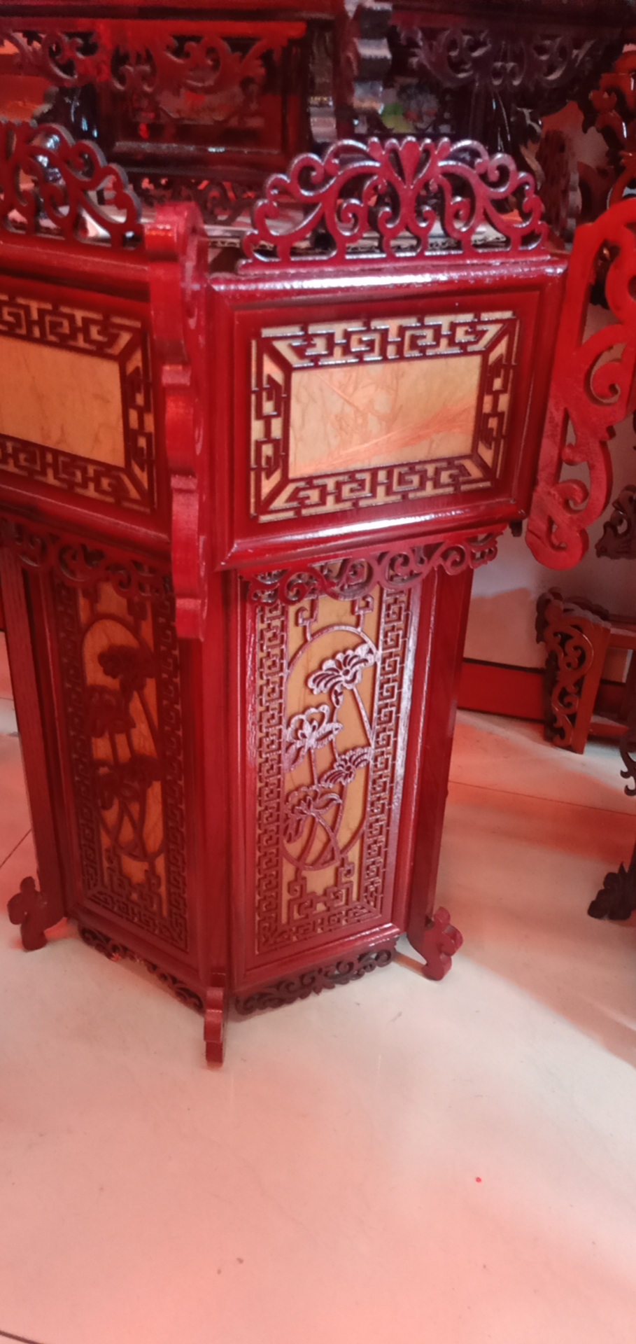 60公分实木荷花