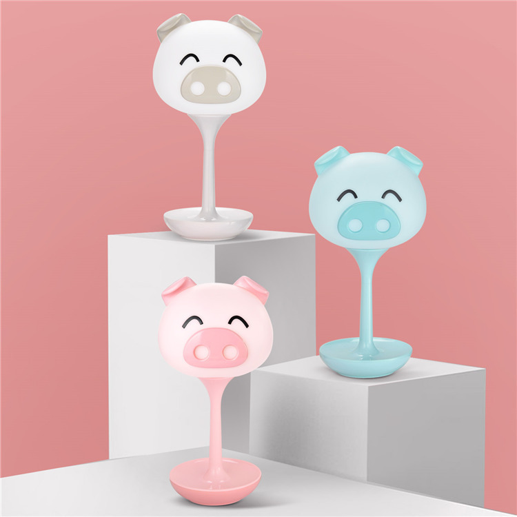 创意卡通萌萌熊台灯卧室床头夜灯充电学生宿舍学习护眼LED小台灯