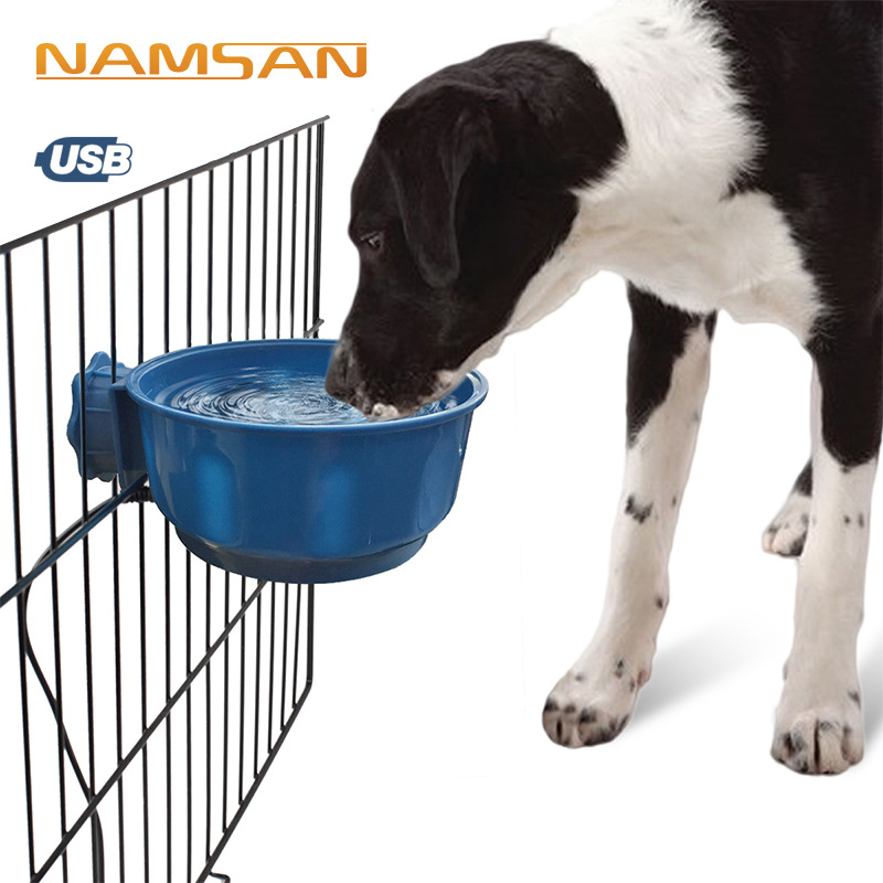 宠物用品跨境猫狗食盘悬挂恒温保温水碗狗狗加热碗厂家直销