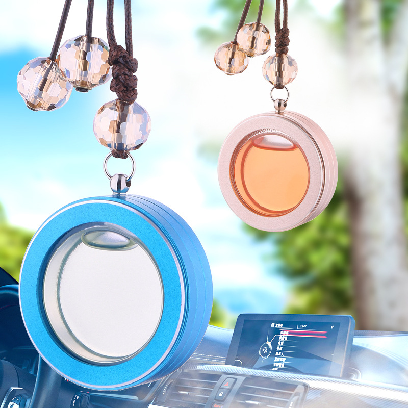 新品汽车香水挂件持久散香车载挂式香水车内香薰精油挂饰香水座