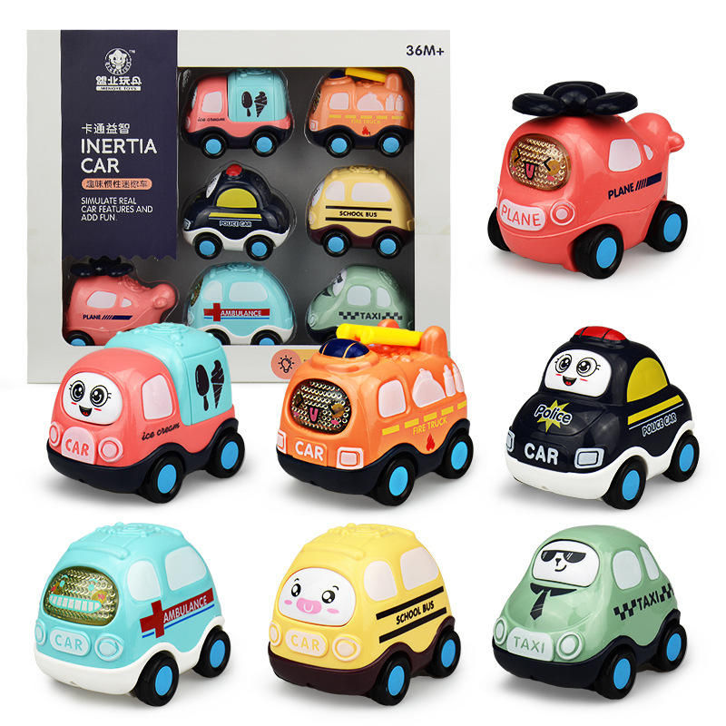 儿童惯性车卡通模型耐摔工程车玩具跨境地摊批发幼儿园小汽车礼品