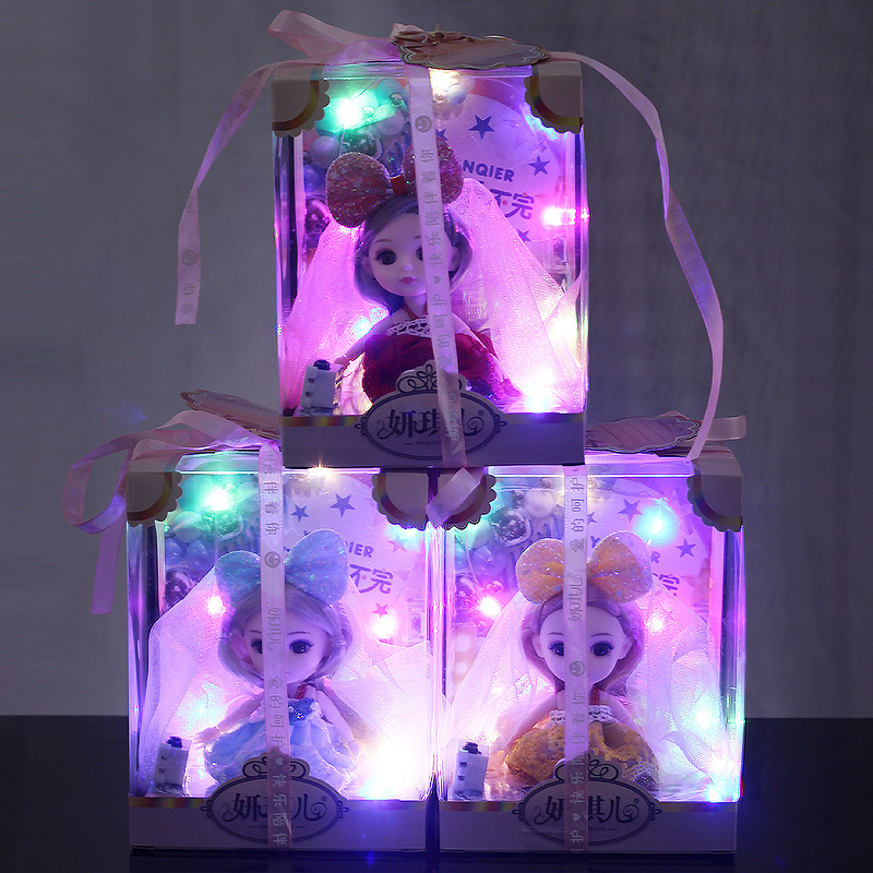 夜市过年摆摊女生礼品bjd关节娃娃发光玩具农村地摊批发产品