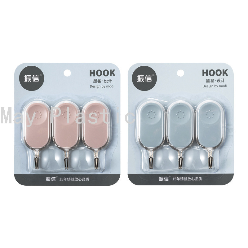 Z24-7018创意衣钩 塑料挂钩 北欧简约粘钩 强力门后粘钩