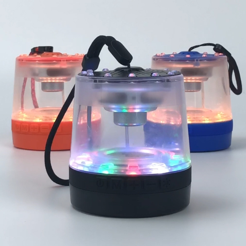 海囤 跑马灯蓝牙音箱插卡带LED灯炫彩无线迷你电脑音箱创意多功能