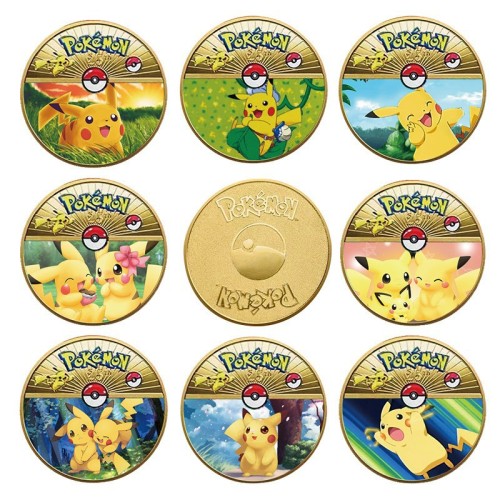 Pokemon Card Coin Ke Meng Pet Elf Animation 25 Th Anniversary Commemorative Coin Game Currency Badge Wholesale