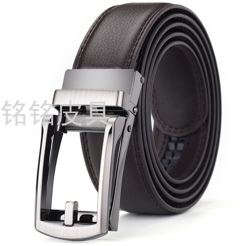 factory direct supply men‘s automatic buckle belt business automatic buckle leather belt men dongguan men‘s pants belt men