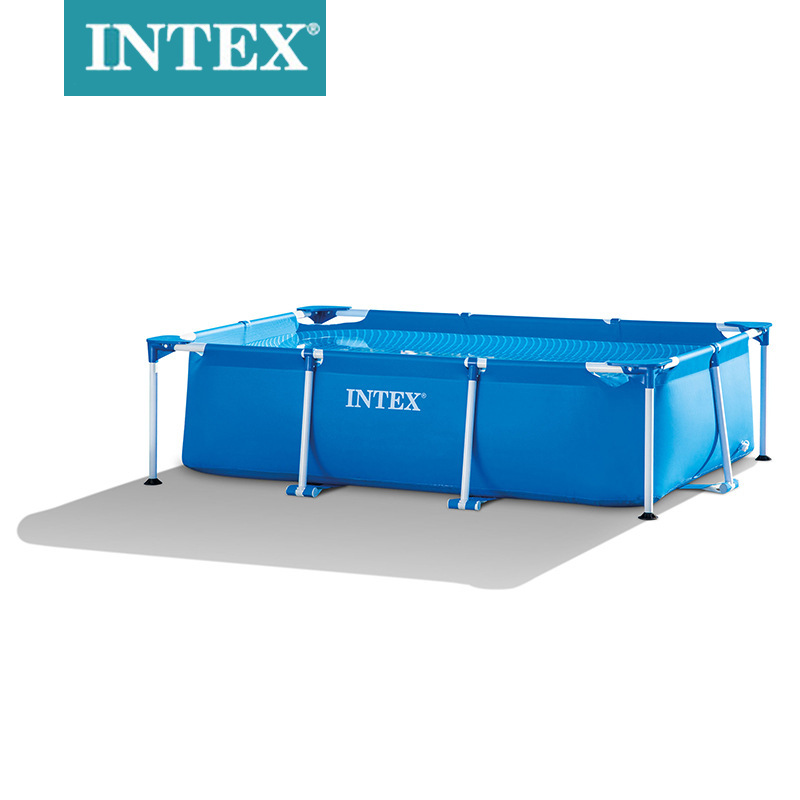 INTEX 家居长方形管架水池 家庭pvc戏水池 游泳池