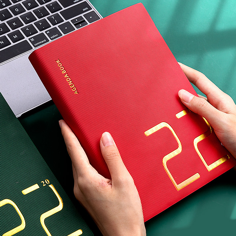 2022年日程本365天日历办公笔记本子工作效率手册每日计划打卡本