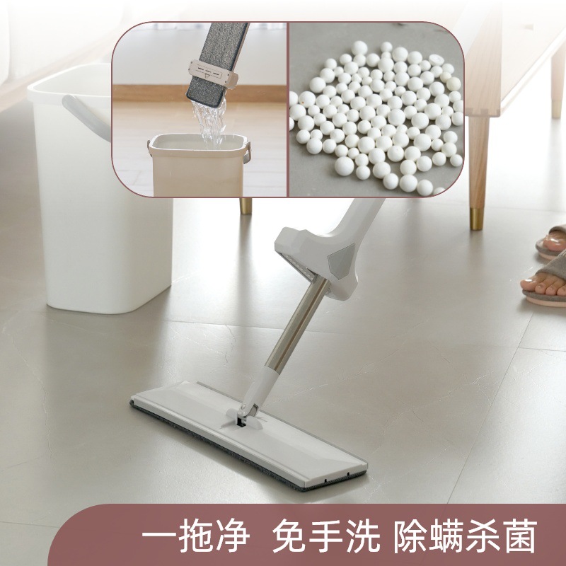 免手洗拖把平板一拖地净懒人除尘家用瓷砖地拖布吸水干湿两用墩布