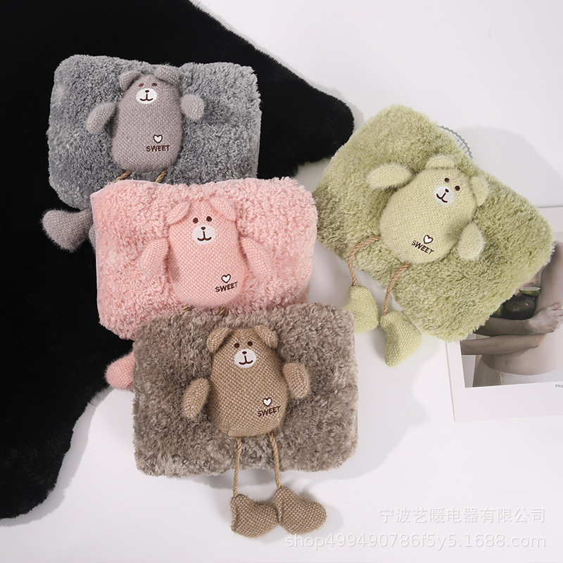 热水袋充电式防爆暖手宝宝敷肚子女可爱毛绒卡通学生电暖宝暖水袋