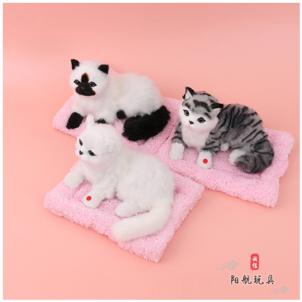 可爱电动猫咪毛绒仿真宠物猫儿童猫咪玩具发声益智玩具猫